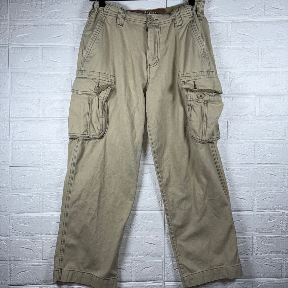 Arizona Jean Co Cargo Pants Boys Size 26 Khaki Utility Gorpcore Outdoor